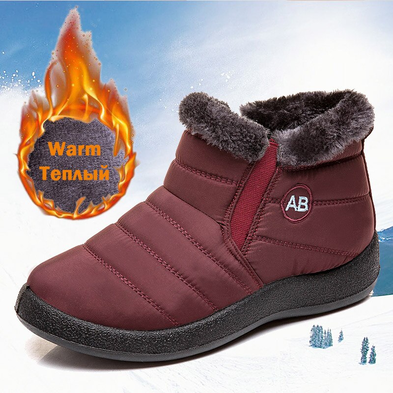 Women Boots Fashion Waterproof Snow Boots For Winter Shoes Women Casual Lightweight Ankle Botas Mujer Warm Winter Boots