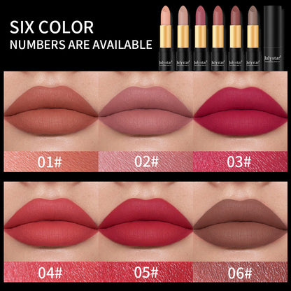 New Cosmetics Do Not Stick To The Cup Do Not Fade Six Color Misty Velvet Matte Lipstick Beauty Makeup