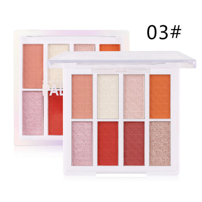 Romantic Beauty Matte Small Plate Portable Eyeshadow Makeup INS8 Color Eyeshadow Palette