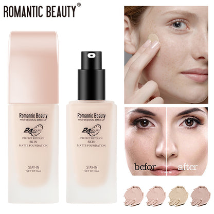 Romantic Beauty 30ml Long-Lasting Oil Control Non-Removal Foundation Concealer And Moisturizer Makeup Foundation