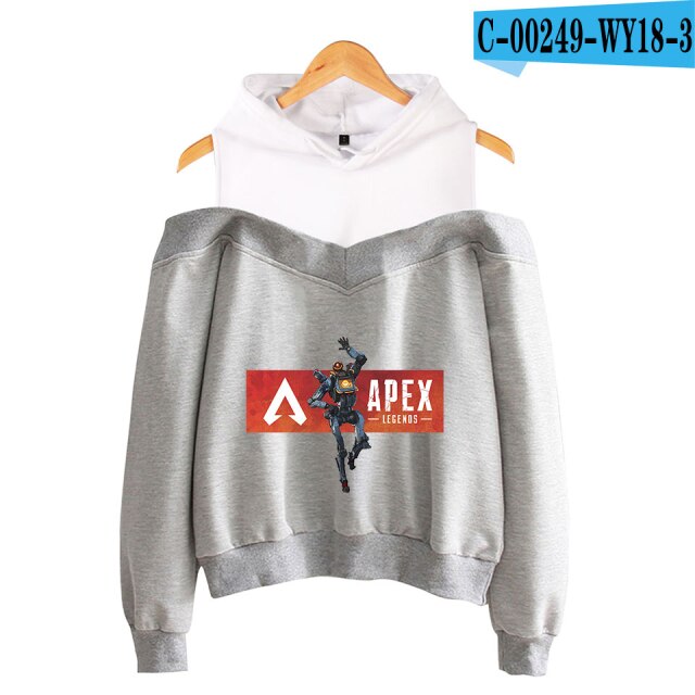 Apex Legends Print Hoodies Sweatshirts Women Sleeve Off-Shoulder Exclusive Women Album autumn Hoodies