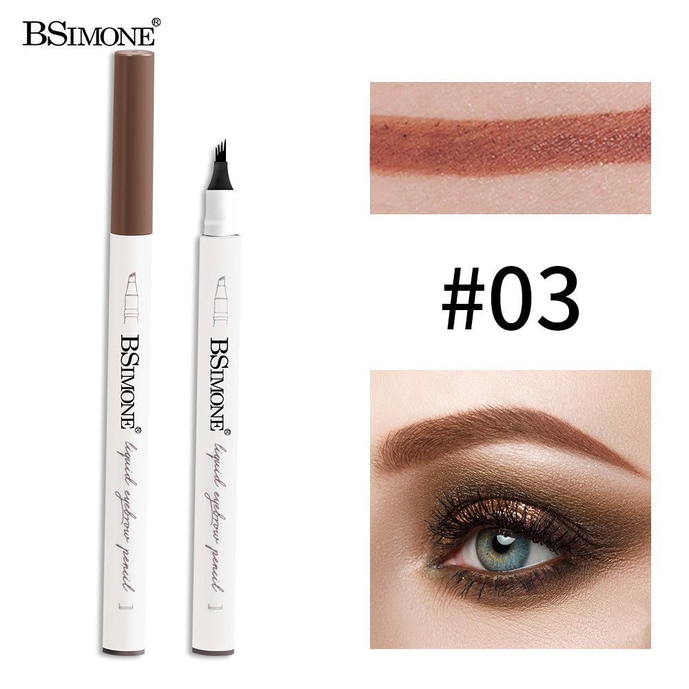 BSIMONE Four-Pronged Eyebrow Pencil For Makeup Artists Waterproof Non-Smudging Natural Three-Dimensional Eyebrow Pencil