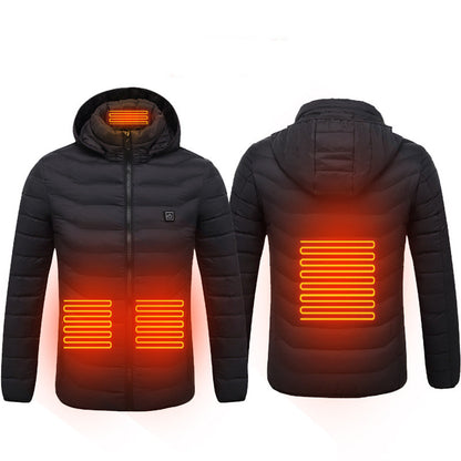 New Heated Jacket Coat USB Electric Jacket Cotton Coat Heater Thermal Clothing Heating Vest Men's Jacket Clothes