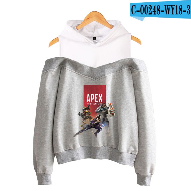 Apex Legends Print Hoodies Sweatshirts Women Sleeve Off-Shoulder Exclusive Women Album autumn Hoodies