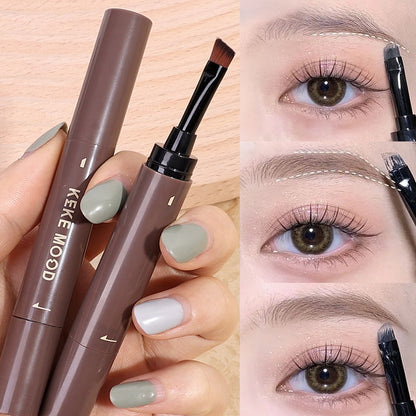 Waterproof Brown Grey Eyebrow Dyeing Cream Pencil Natural Lasting Non-smudge Setting Dye Eye Brow Pen with Brush Makeup Cosmetic