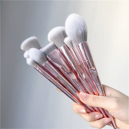 10Pcs Eye Makeup Brushes Set Eye Shadow Eyebrow Sculpting Power Brushes Facial Makeup Cosmetic Brush Tools