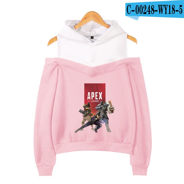 Apex Legends Print Hoodies Sweatshirts Women Sleeve Off-Shoulder Exclusive Women Album autumn Hoodies