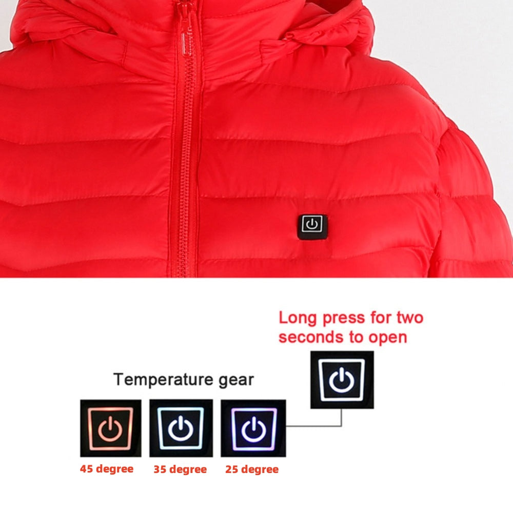 New Heated Jacket Coat USB Electric Jacket Cotton Coat Heater Thermal Clothing Heating Vest Men's Jacket Clothes