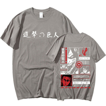 Anime Attack on Titan T Shirt Men Shingeki No Kyojin E