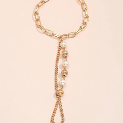 Fashion Personality Classic Ladies Jewelry Stitching Pearl Chain Link Bracelet 1 Bracelet