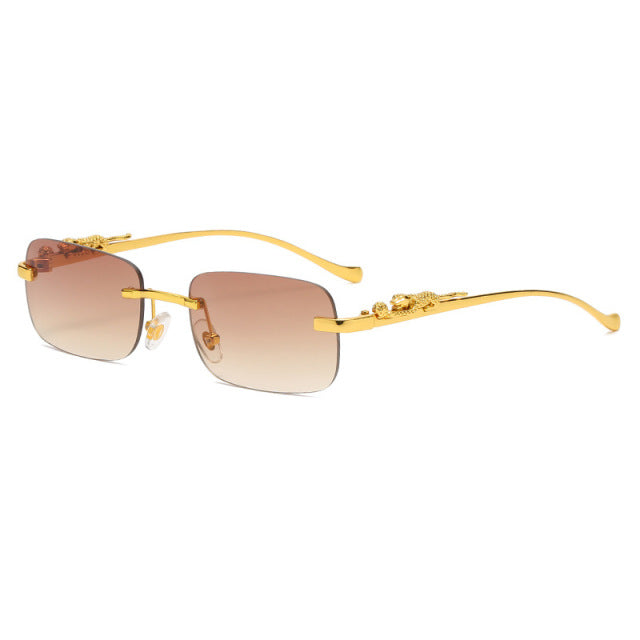 Badon Marchand Rimless Square Sunglasses