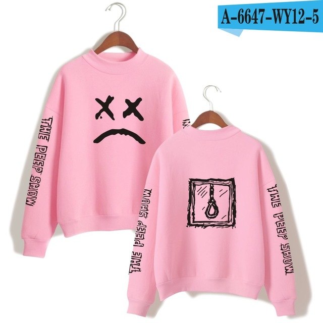 Lil Peep Sweatshirt Long Sleeved Pullover Tracksuit Antumn Fleece Turtleneck Hip Hop Hoodies Lil Peep