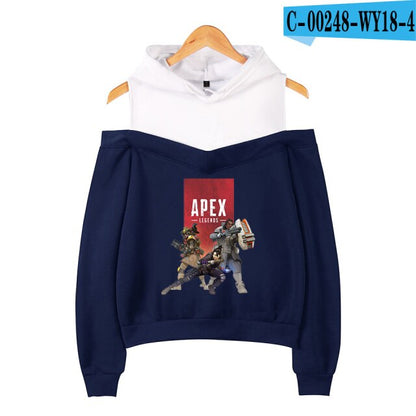 Apex Legends Print Hoodies Sweatshirts Women Sleeve Off-Shoulder Exclusive Women Album autumn Hoodies