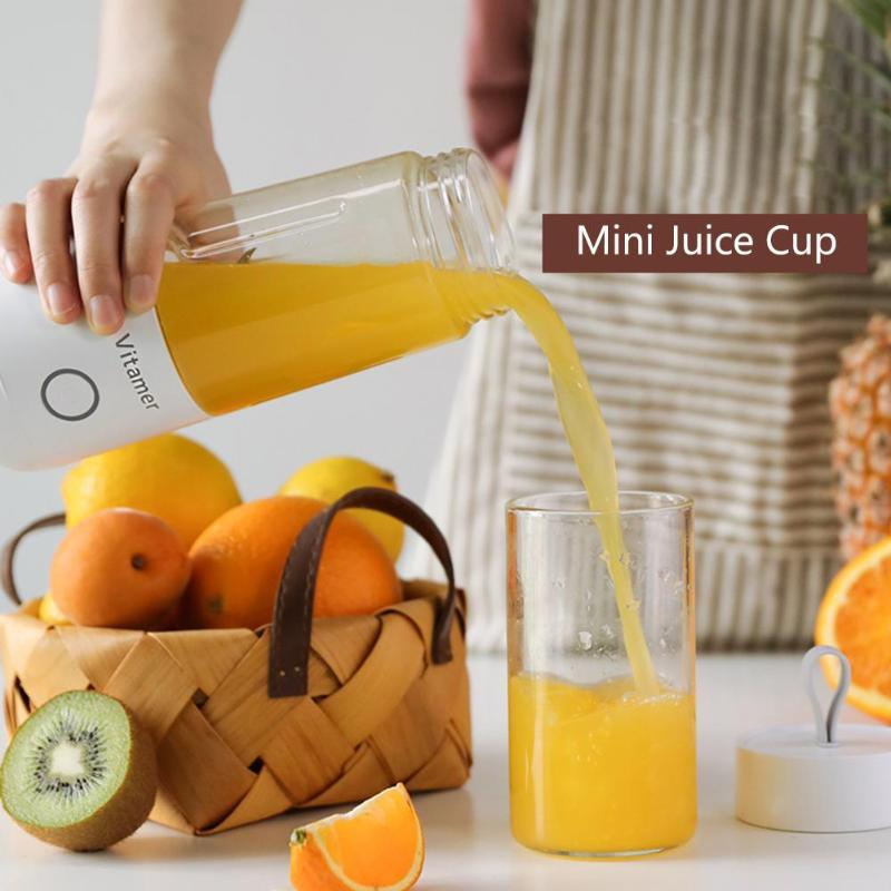 350ml Portable Blender Juicer Electric USB Rechargeable Mixer Smoothie Slushy Cup Freshwe    we                                                                       Juice Blender Bottle USB Charging Kitchen Gadgets   we