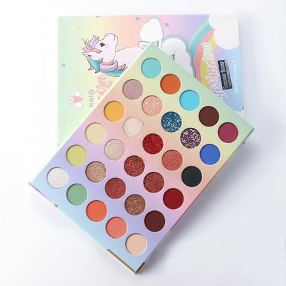 Romantic Beauty 30 Color Large Plate Pearlescent Matte Eye Shadow Plate Color Makeup Eye Shadow