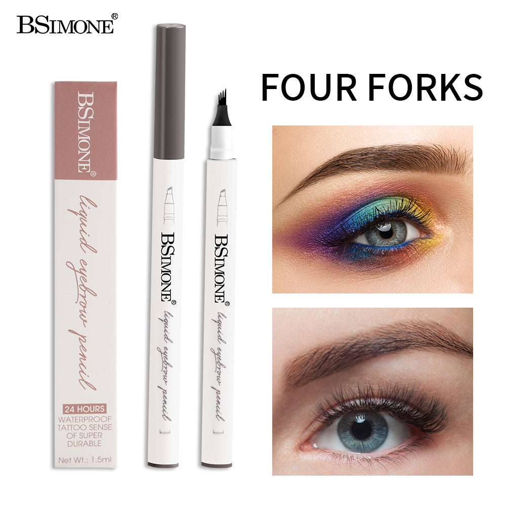 BSIMONE Four-Pronged Eyebrow Pencil For Makeup Artists Waterproof Non-Smudging Natural Three-Dimensional Eyebrow Pencil