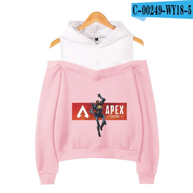 Apex Legends Print Hoodies Sweatshirts Women Sleeve Off-Shoulder Exclusive Women Album autumn Hoodies