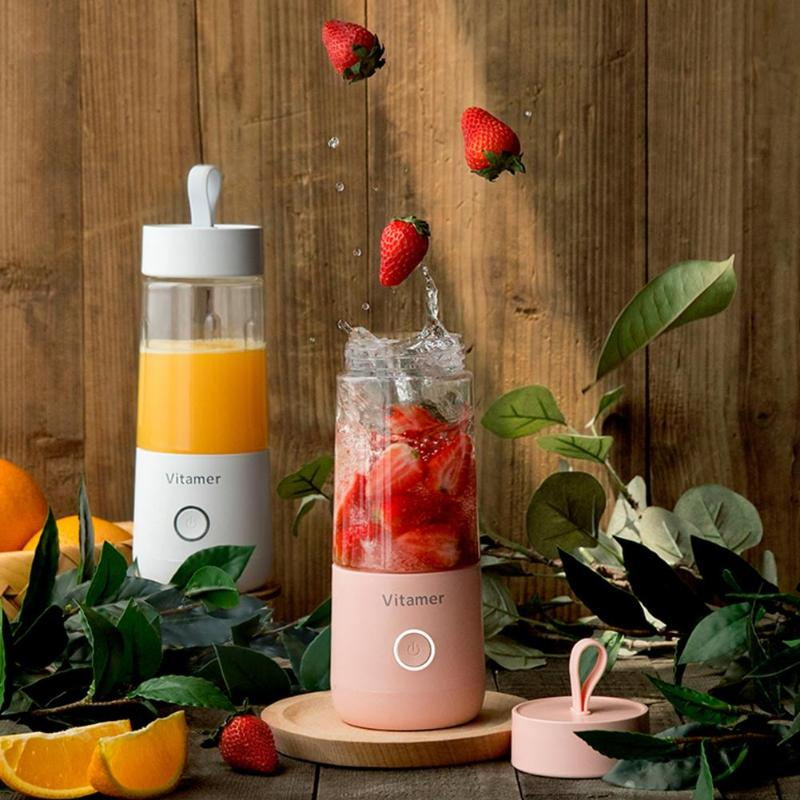 350ml Portable Blender Juicer Electric USB Rechargeable Mixer Smoothie Slushy Cup Freshwe    we                                                                       Juice Blender Bottle USB Charging Kitchen Gadgets   we