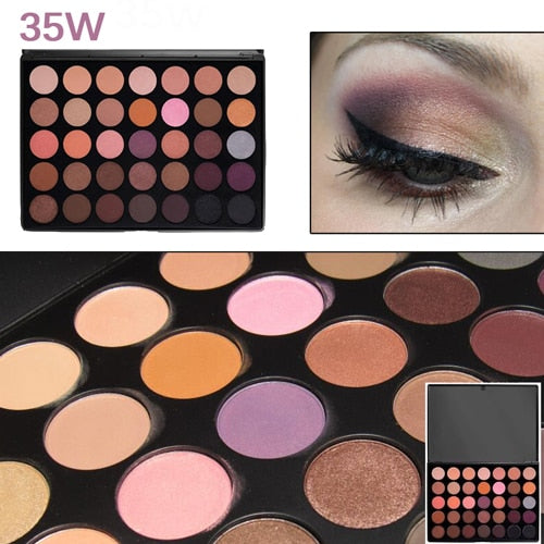 Professional 35 Color Eyeshadow Palette Earth Warm Color Shimmer Matte Eye Shadow Beauty Makeup Set