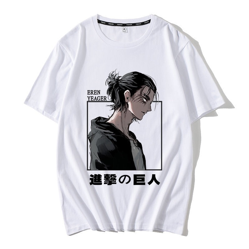 Attack on Titan clothes anime peripheral short-sleeved T-shirt Wings of Liberty Eren Titan trendy Japanese cotton T-shirt