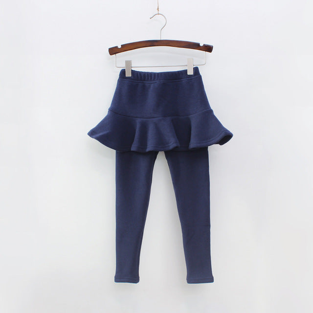 Thickened Girls Pants 2-10Y Cotton Leggings Skirt-pants