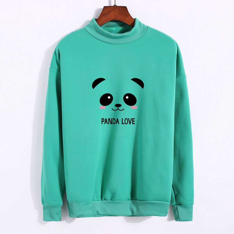 Hoody Spring Autumn Long Sleeve Kawaii Panda Printed Harajuku Sweatshirt Women Hoodies Moletom Feminino