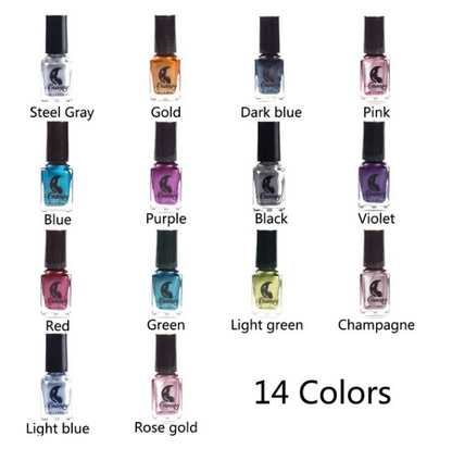 14 Color 6ML Women Fashion Sexy New Metallics Nail Polish Mirror Nail Polish Beauty Makeup Accessories