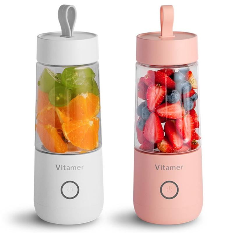 350ml Portable Blender Juicer Electric USB Rechargeable Mixer Smoothie Slushy Cup Freshwe    we                                                                       Juice Blender Bottle USB Charging Kitchen Gadgets   we