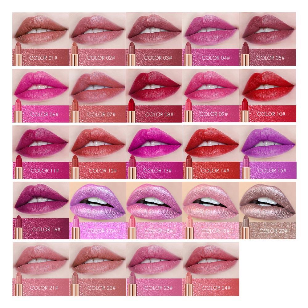 O.TWO.O 24 Colors Soft Cream Lip Stick Moisturizer Long Lasting Makeup Water proof lipstick