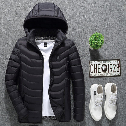 New Heated Jacket Coat USB Electric Jacket Cotton Coat Heater Thermal Clothing Heating Vest Men's Jacket Clothes