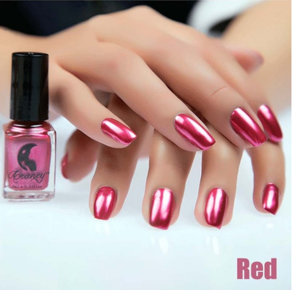 14 Color 6ML Women Fashion Sexy New Metallics Nail Polish Mirror Nail Polish Beauty Makeup Accessories