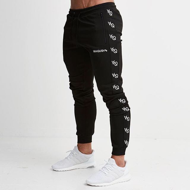 Mens Joggers Casual Pants Fitness Men Sportswear Tracksuit Bottoms Skinny Sweatpants Trousers Black Gyms Jogger Track Pants