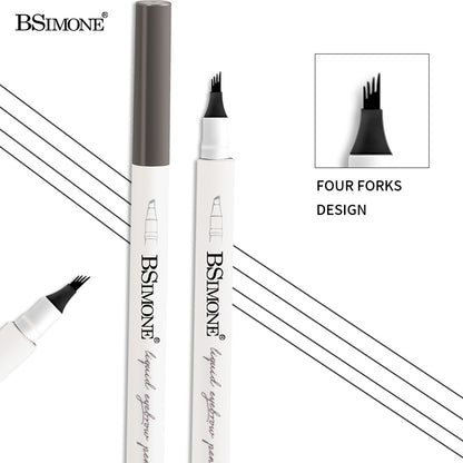 BSIMONE Four-Pronged Eyebrow Pencil For Makeup Artists Waterproof Non-Smudging Natural Three-Dimensional Eyebrow Pencil