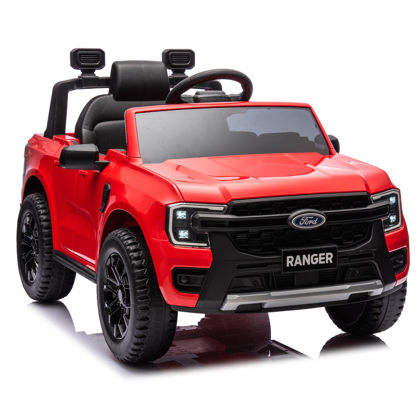 12V children's car remote control, authorized Ford Ranger, 2WD suitable for children aged 3-6. Red