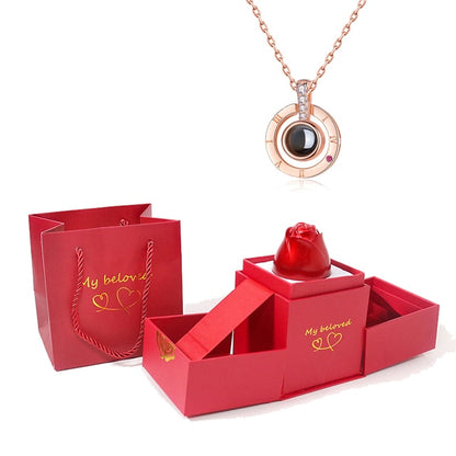 Projection Necklace With Gift Box kado