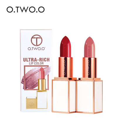 O.TWO.O 24 Colors Soft Cream Lip Stick Moisturizer Long Lasting Makeup Water proof lipstick