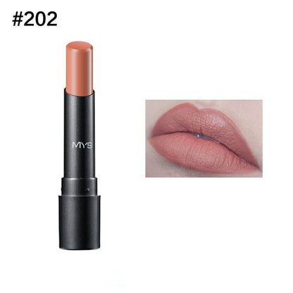 MYS Brand Beauty Matte Lipstick Long Lasting Tint Lips Cosmetics Lipgloss Maquiagem Makeup Red Batom