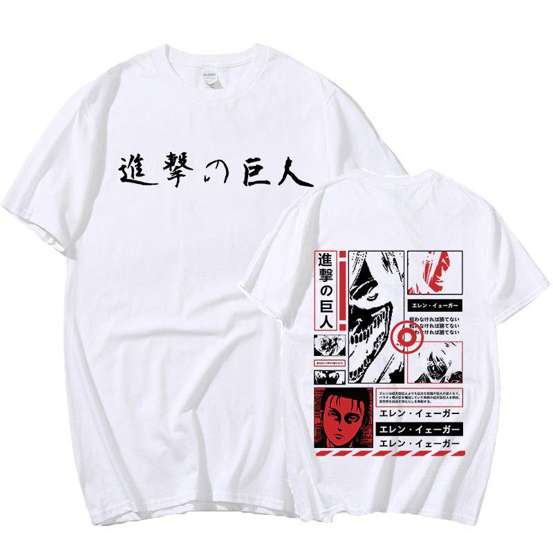 Anime Attack on Titan T Shirt Men Shingeki No Kyojin E