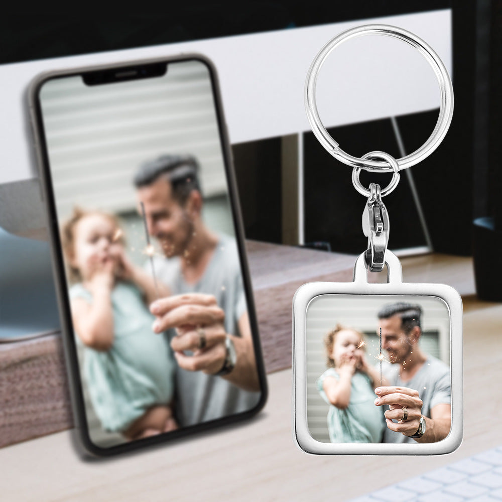 New Keychain Photo Custom Photo Box Ornament Photo Keychain Custom