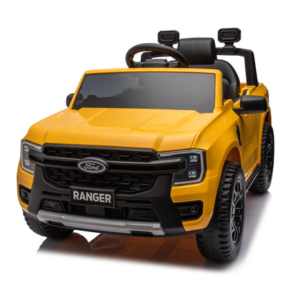 12V Kids Ride On Car W/Parents Remote Control,Licensed Ford Ranger,2WD,Rear wheel suspension,Low Start,Headlight,Horn,MP3,Blueto