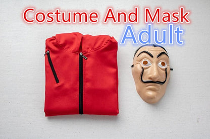 Salvador Dali Movie The House of Paper La Casa De Papel Cosplay Party Halloween Mask Money Heist Costume & Face Mask