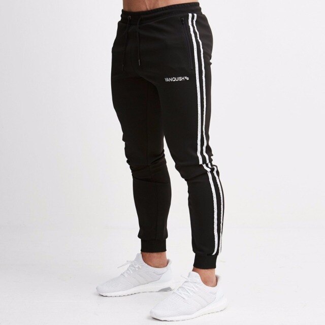 Mens Joggers Casual Pants Fitness Men Sportswear Tracksuit Bottoms Skinny Sweatpants Trousers Black Gyms Jogger Track Pants