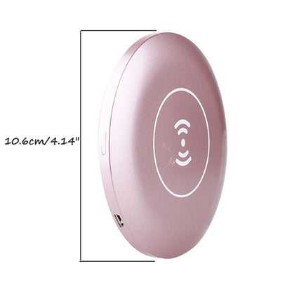 Portable LED Lighted Mini Circular Makeup Mirror Compact Travel Sensing Lighting Cosmetic Mirror Wireless USB Charging