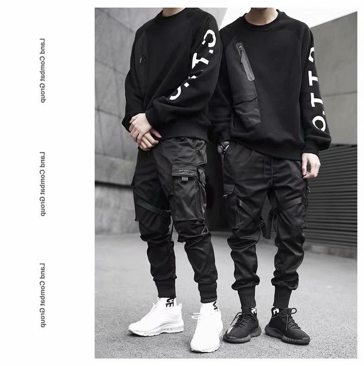 Concealed Person Leggings Spring Ins Pants National Fashion Multi-Pocket Casual Loose Trend Work Pants For Men