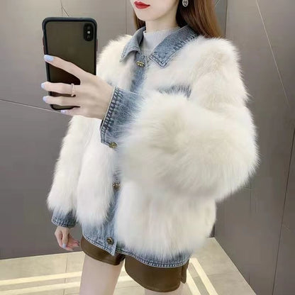 Denim Patchwork Jacket Women