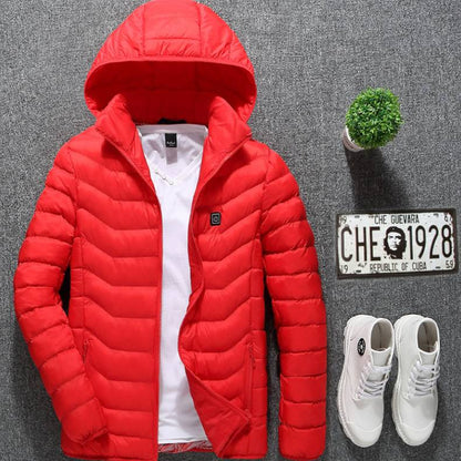 New Heated Jacket Coat USB Electric Jacket Cotton Coat Heater Thermal Clothing Heating Vest Men's Jacket Clothes