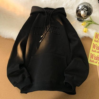 Winter Letter Women Thicken Hoodies