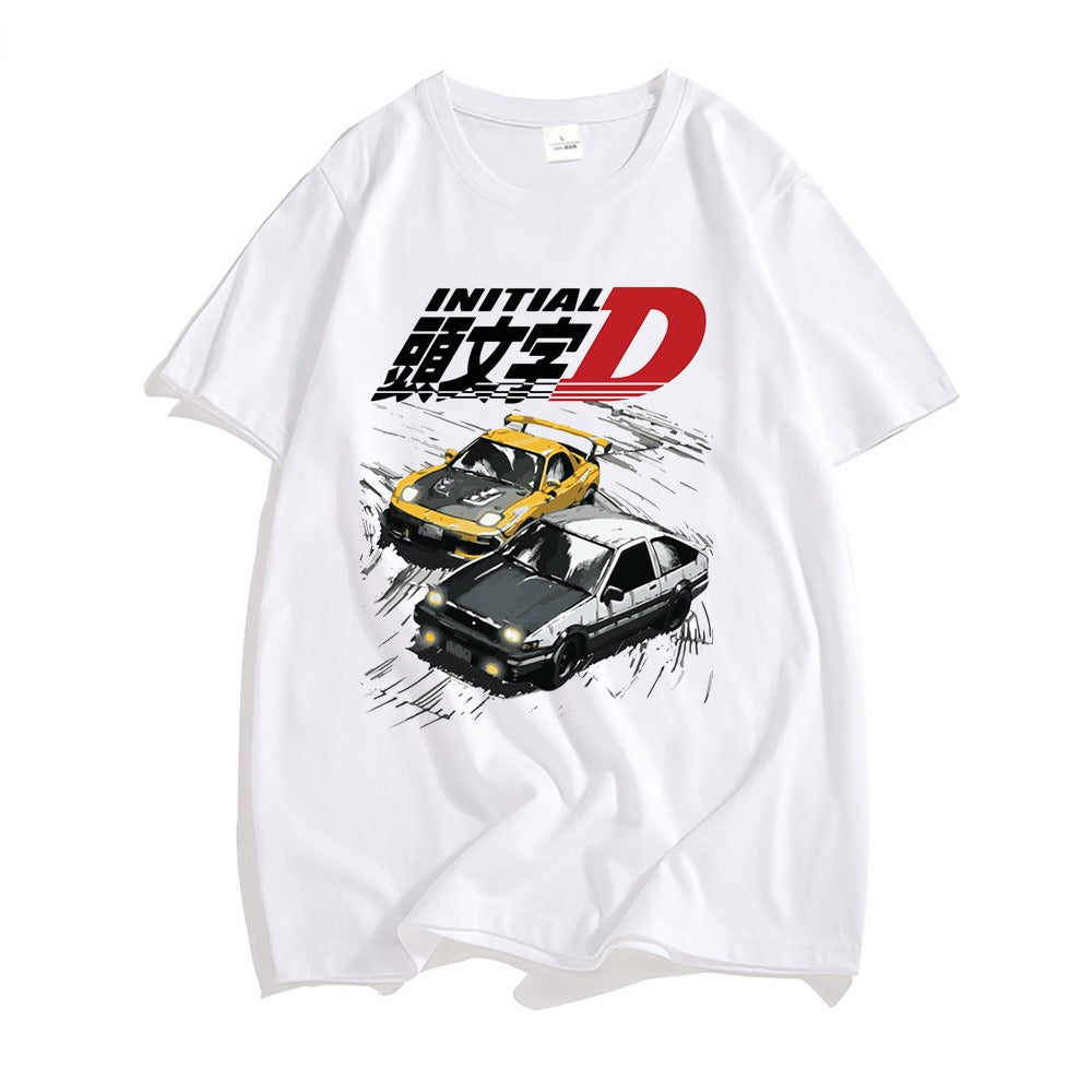 Anime Initial D T-shirt Men Summer Cool