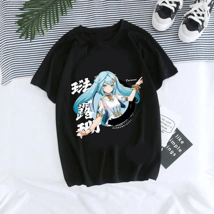 Genshin Impact T Shirt Kawaii Hu Tao Graphic Tees Xiao Kaedehara Kazuha T-shirt Hip Hop Tops Harajuku Tshirt Women 90s Female