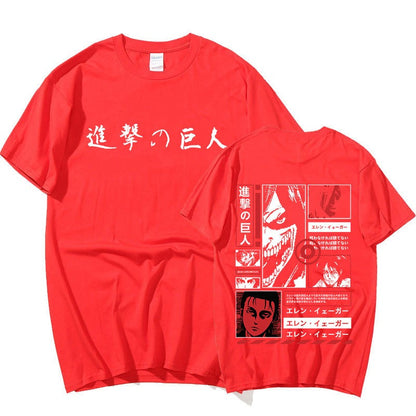 Anime Attack on Titan T Shirt Men Shingeki No Kyojin E